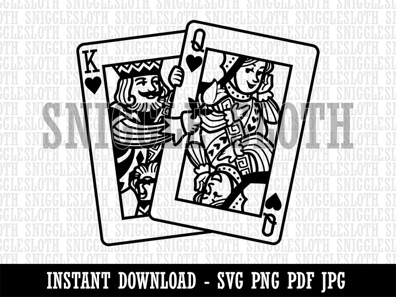 king and queen card drawing