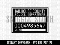 Mugshot Crime Inmate Board Jail Clipart Digital Download SVG PNG JPG PDF Cut Files