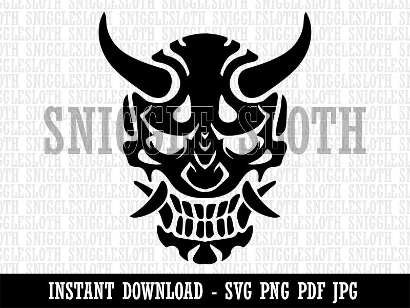 Oni Japanese Ogre Demon Clipart Digital Download SVG PNG JPG PDF Cut Files