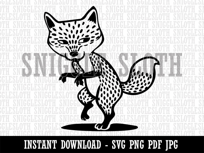 Suspicious and Sneaky Fox Clipart Digital Download SVG PNG JPG PDF Cut Files