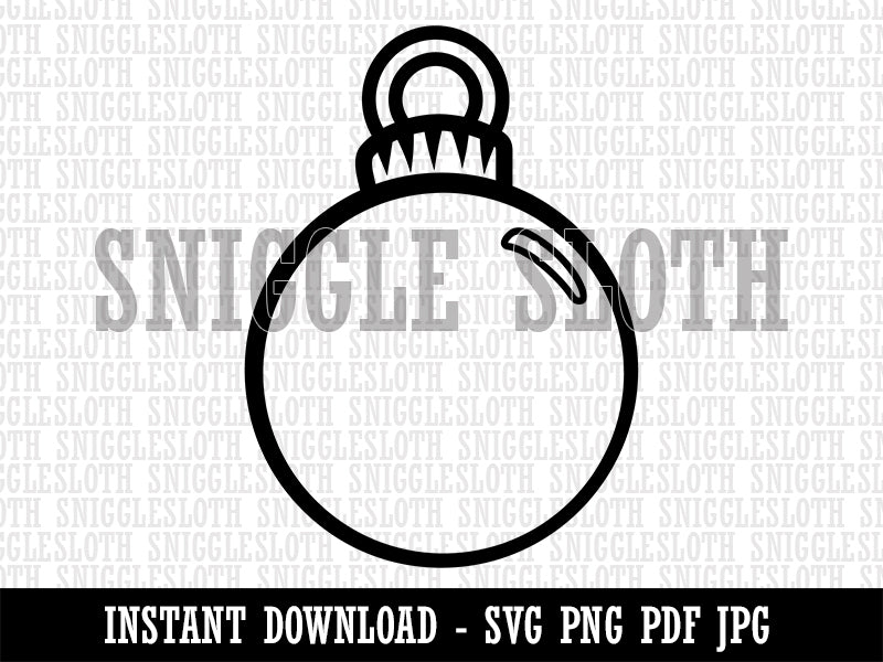 Ornament Blank Christmas Clipart Digital Download SVG PNG JPG PDF Cut Files