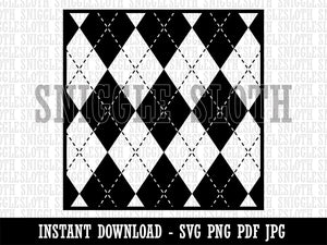 Argyle Pattern Block Clipart Digital Download SVG PNG JPG PDF Cut Files