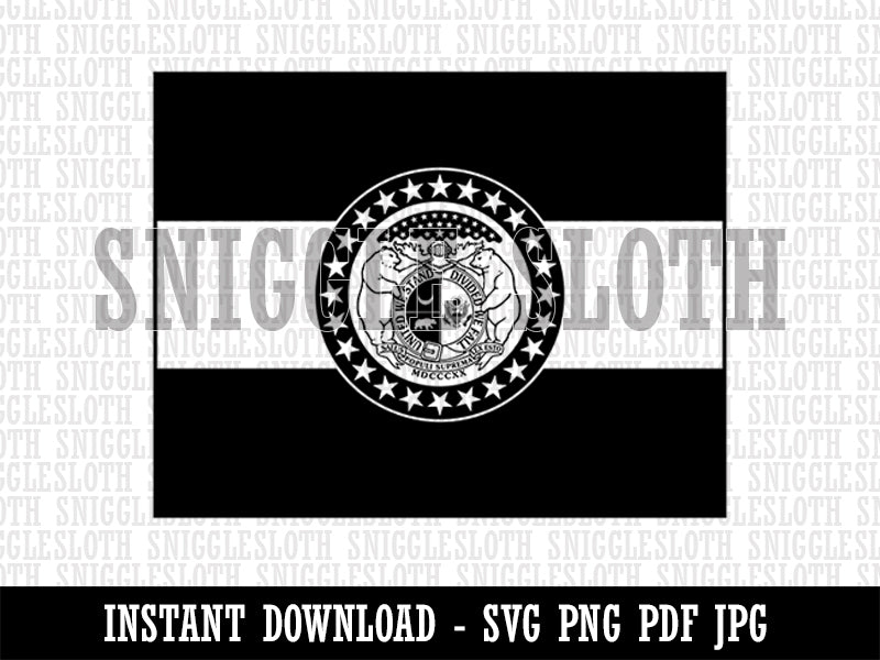 Missouri State Flag Clipart Digital Download SVG PNG JPG PDF Cut Files