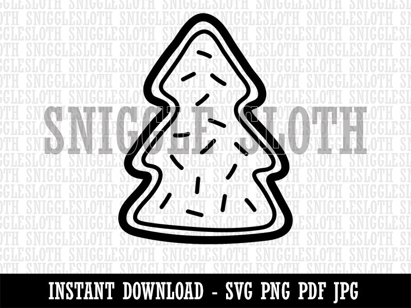 Christmas Tree Sprinkle Cookie Clipart Digital Download SVG PNG JPG PDF Cut Files