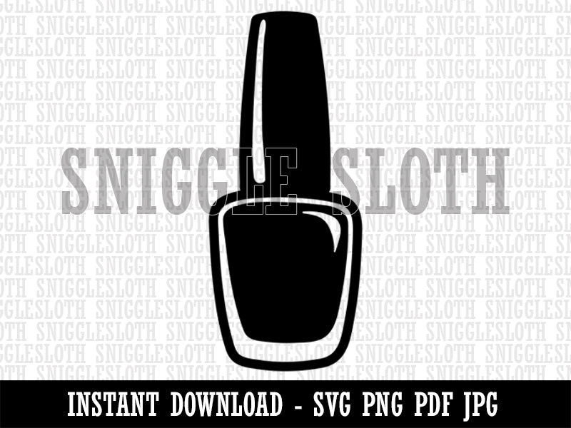 Cute Nail Polish Clipart Digital Download SVG PNG JPG PDF Cut Files