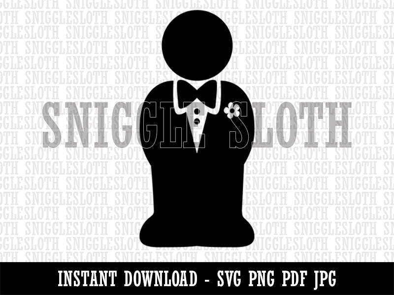 Groom Symbol Wedding Clipart Digital Download SVG PNG JPG PDF Cut Files