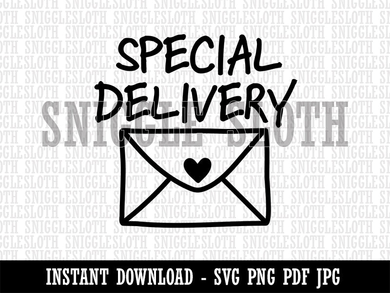 Special Delivery Envelope Clipart Digital Download SVG PNG JPG PDF Cut Files