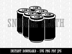 Beer Soda Drink Six Pack Clipart Digital Download SVG PNG JPG PDF Cut Files
