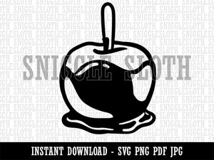 Caramel Candy Apple Clipart Digital Download SVG PNG JPG PDF Cut Files