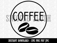 Coffee Text with Image Flavor Scent Clipart Digital Download SVG PNG JPG PDF Cut Files