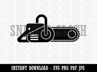 Gas Powered Chainsaw Clipart Digital Download SVG PNG JPG PDF Cut Files