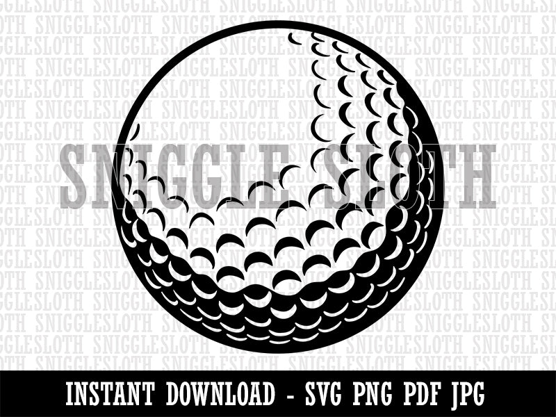 Golf Ball Sports Clipart Digital Download SVG PNG JPG PDF Cut Files
