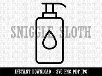 Hand Sanitizer Bottle Symbol Clipart Digital Download SVG PNG JPG PDF Cut Files