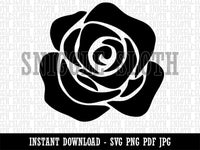 Rose Flower Solid Clipart Digital Download SVG PNG JPG PDF Cut Files