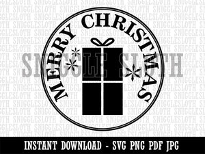 Merry Christmas Holiday Gift Clipart Digital Download SVG PNG JPG PDF Cut Files