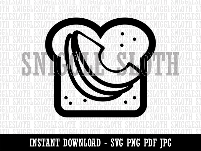 Avocado Toast Bread Clipart Digital Download SVG PNG JPG PDF Cut Files