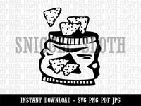 Bag of Tortilla Chips Crisps Clipart Digital Download SVG PNG JPG PDF Cut Files
