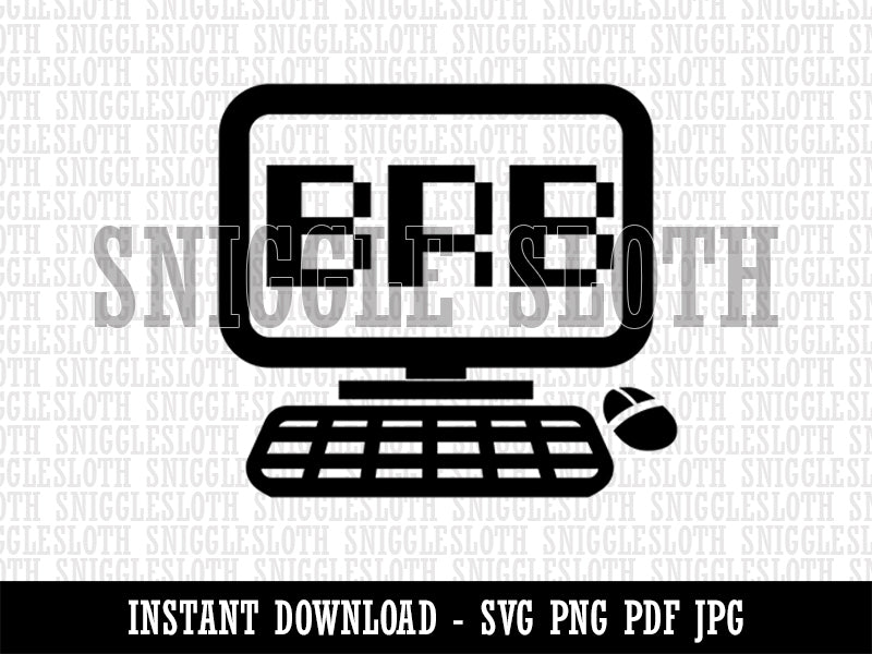 BRB Be Right Back Computer Clipart Digital Download SVG PNG JPG PDF Cut Files
