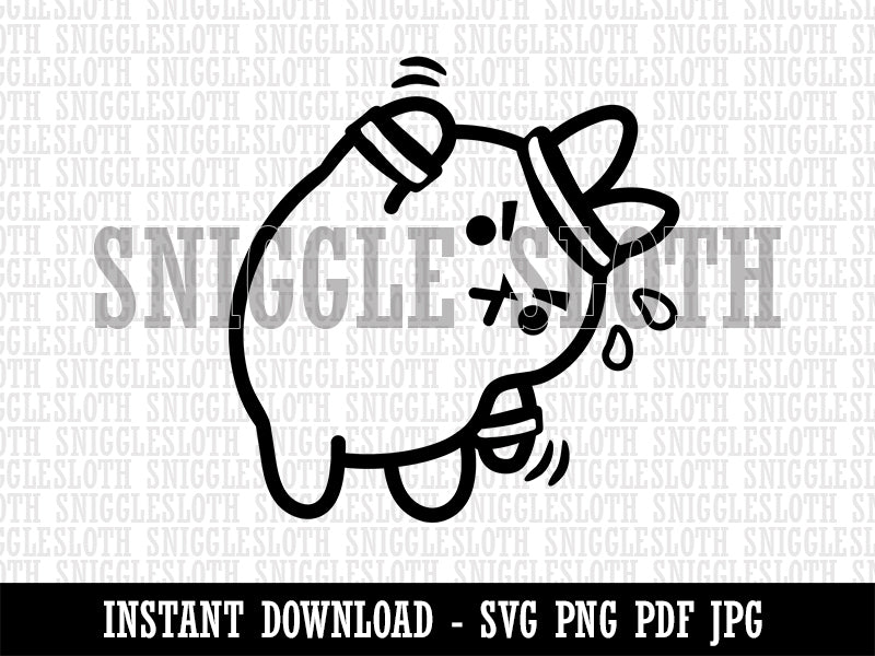 Cute Kawaii Bunny Rabbit Workout Exercise Clipart Digital Download SVG PNG JPG PDF Cut Files
