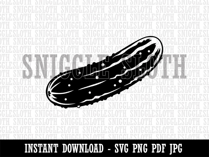 Dill Pickle Cucumber Clipart Digital Download SVG PNG JPG PDF Cut Files