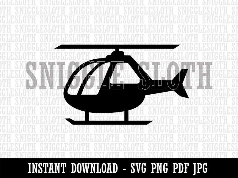 Helicopter Aircraft Chopper Clipart Digital Download SVG PNG JPG PDF Cut Files