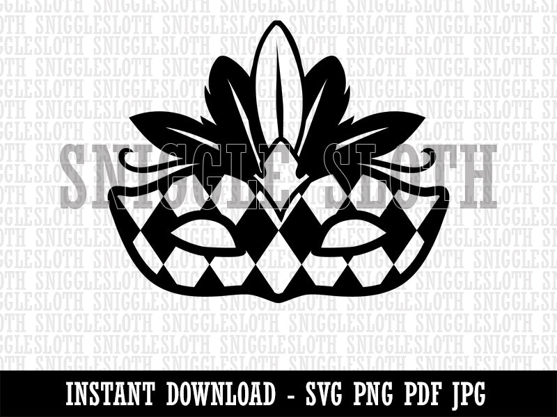 Mardi Gras Venetian Masquerade Mask Clipart Digital Download SVG PNG JPG PDF Cut Files