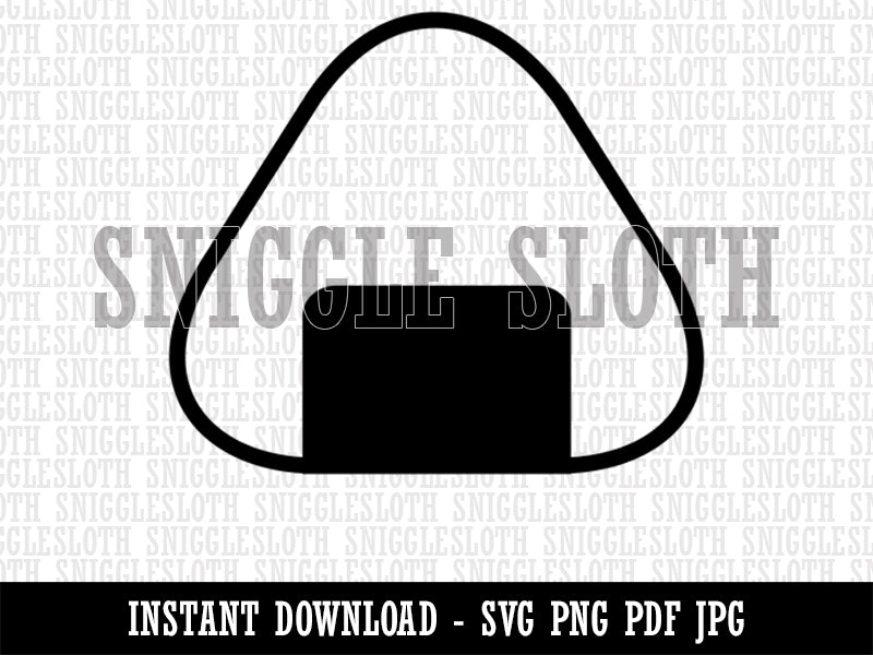 Onigiri Rice Ball Clipart Digital Download SVG PNG JPG PDF Cut Files