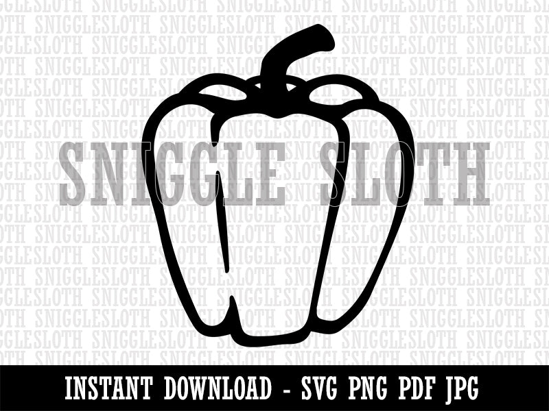 Sweet Bell Pepper Clipart Digital Download SVG PNG JPG PDF Cut Files