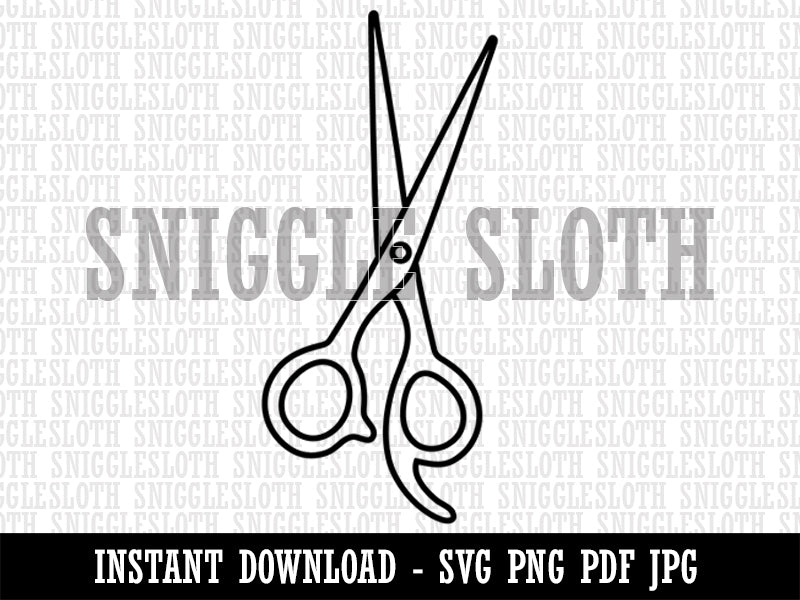 Hair Cutting Scissors Clipart Digital Download SVG PNG JPG PDF Cut Files