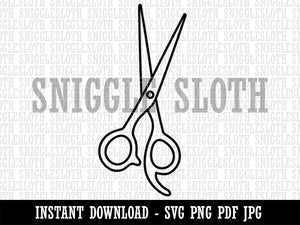 Hair Cutting Scissors Clipart Digital Download SVG PNG JPG PDF Cut Files