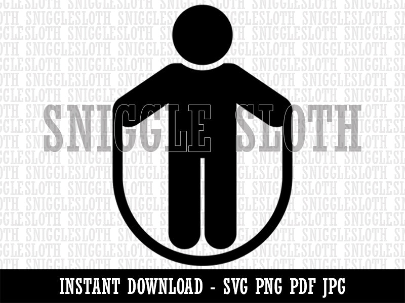 Jump Rope Fitness Clipart Digital Download SVG PNG JPG PDF Cut Files