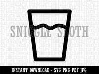 Water Glass Cup Clipart Digital Download SVG PNG JPG PDF Cut Files