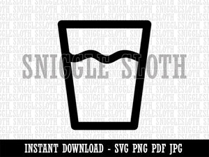 Water Glass Cup Clipart Digital Download SVG PNG JPG PDF Cut Files