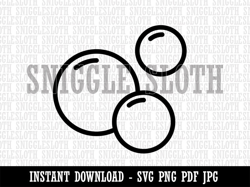 Soap Bubbles Clipart Digital Download SVG PNG JPG PDF Cut Files