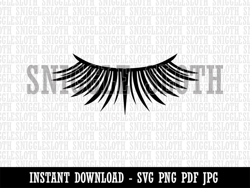 Cute Detailed Eyelashes Single Clipart Digital Download SVG PNG JPG PDF Cut Files