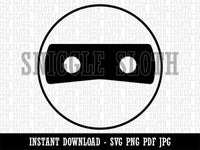 Masked Head Emoticon Clipart Digital Download SVG PNG JPG PDF Cut Files