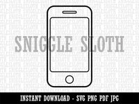 Mobile Tablet Phone Outline Clipart Digital Download SVG PNG JPG PDF Cut Files