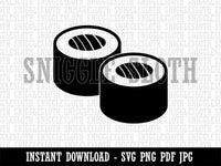 Sushi Roll Pair Clipart Digital Download SVG PNG JPG PDF Cut Files