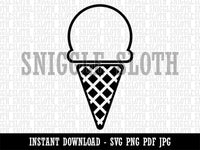 Yummy Ice Cream Cone Clipart Digital Download SVG PNG JPG PDF Cut Files
