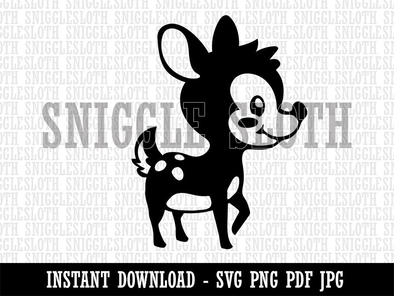 Adorable Baby Deer Fawn Clipart Digital Download SVG PNG JPG PDF Cut Files