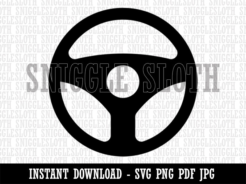 Car Steering Wheel for Driving Clipart Digital Download SVG PNG JPG PDF Cut Files