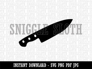 Chef Knife for Cooking Clipart Digital Download SVG PNG JPG PDF Cut Files