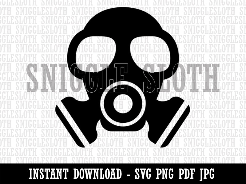 Chemical Gas Mask Ventilator Pandemic Clipart Digital Download SVG PNG JPG PDF Cut Files