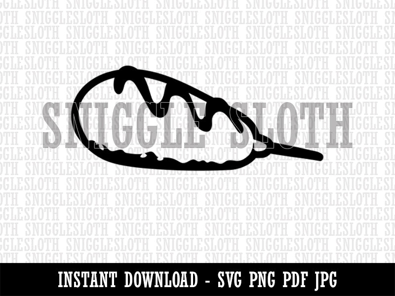 Corn Dog with Ketchup Clipart Digital Download SVG PNG JPG PDF Cut Files