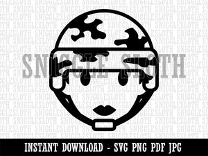 Occupation Military Soldier Woman Icon Clipart Digital Download SVG PNG JPG PDF Cut Files