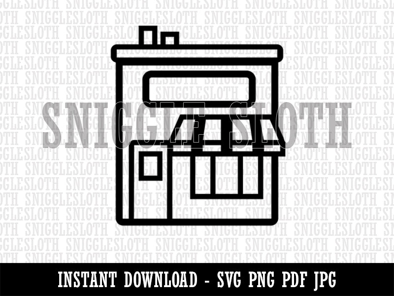 Storefront Market Business Clipart Digital Download SVG PNG JPG PDF Cut Files