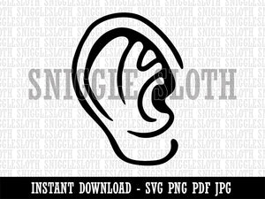 The Human Ear Clipart Digital Download SVG PNG JPG PDF Cut Files