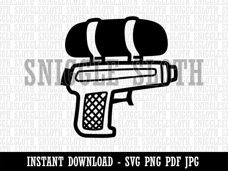 Toy Water Gun Pistol Clipart Digital Download SVG PNG JPG PDF Cut Files