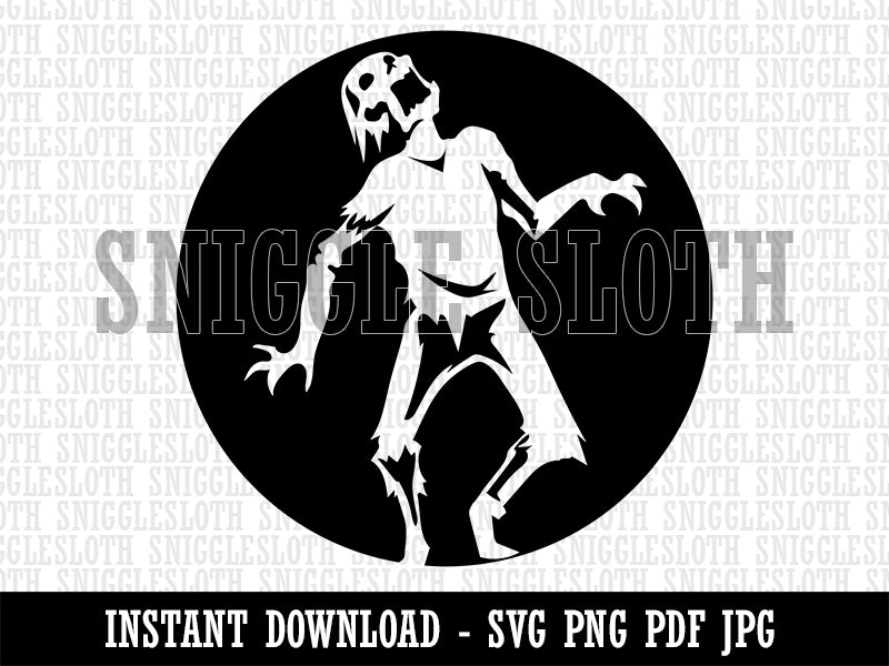 Zombie Shambling Walking Undead Clipart Digital Download SVG PNG JPG PDF Cut Files