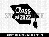 Class of 2022 Written on Graduation Cap Clipart Digital Download SVG PNG JPG PDF Cut Files